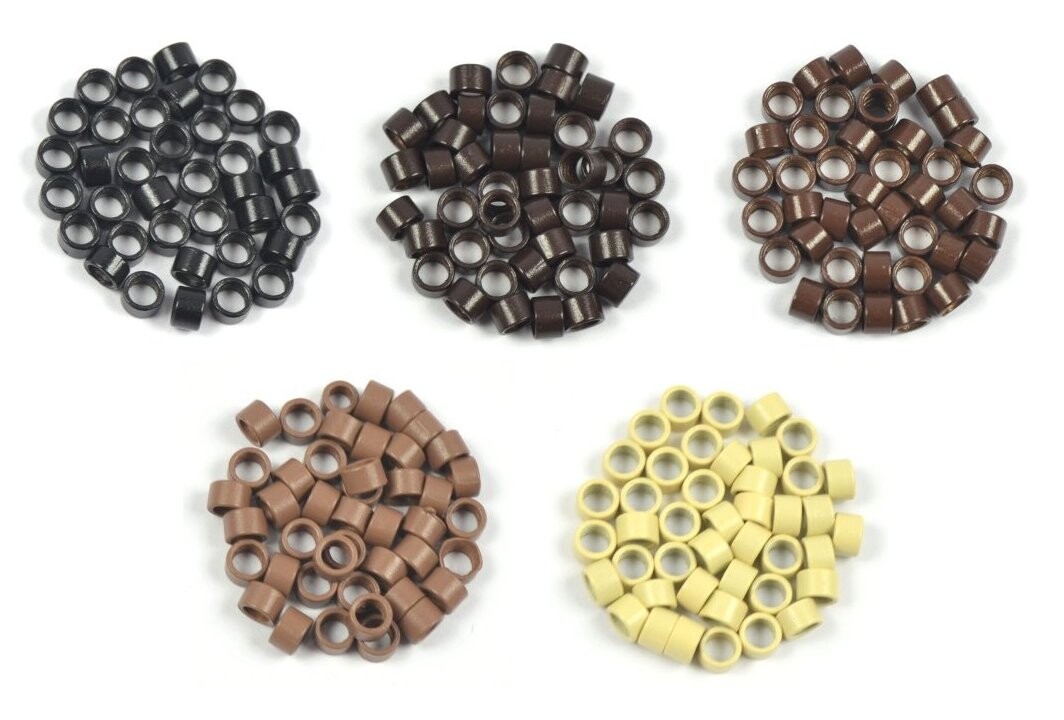 Kroužky micro ring 4,5 mm bez silikonu Barva: tmavá blond, Množství: 100 ks