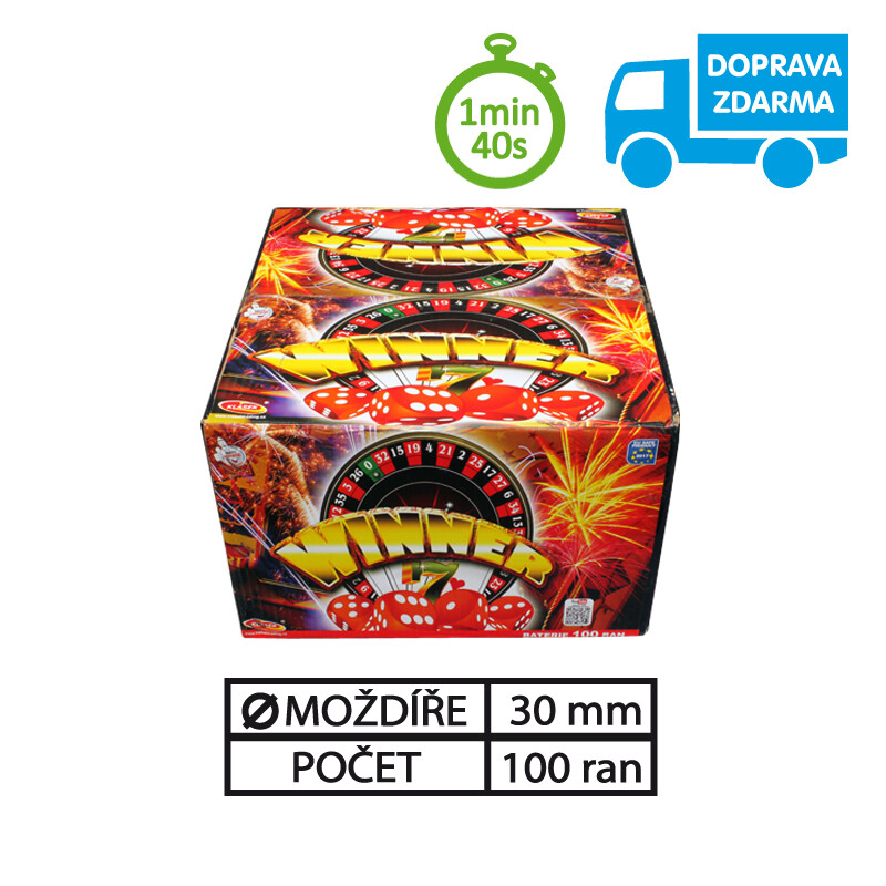 SLOŽENÝ OHŇOSTROJ WINNER 100 RAN 30 mm