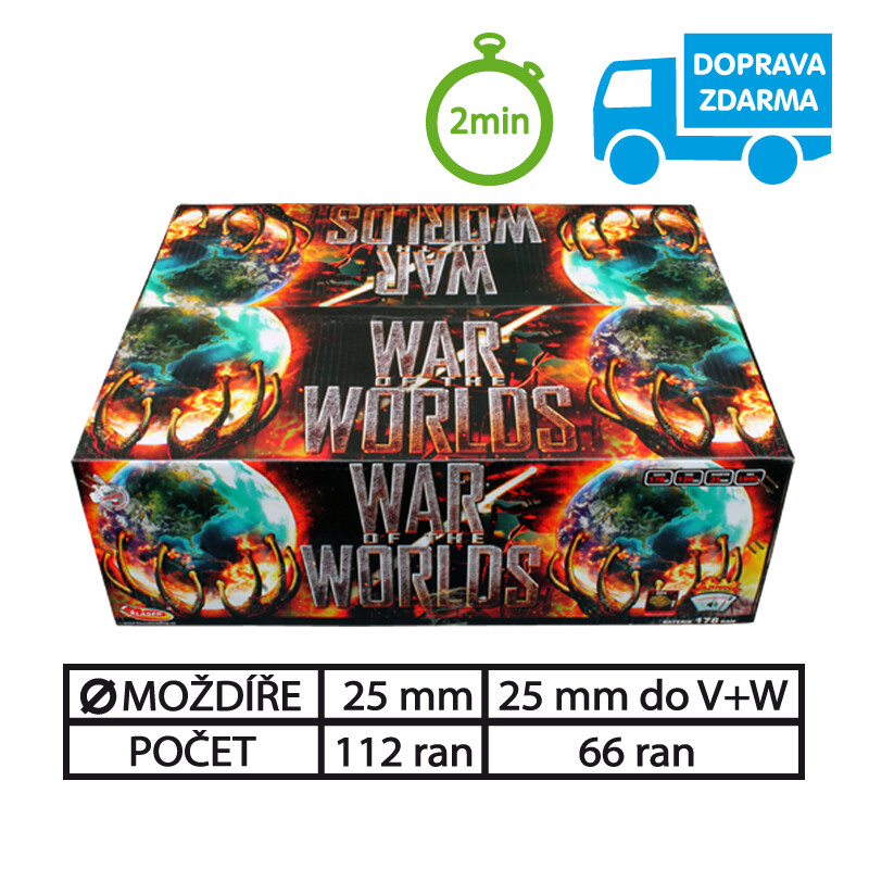 SLOŽENÝ OHŇOSTROJ WAR OF WORLDS 178 RAN 25 mm