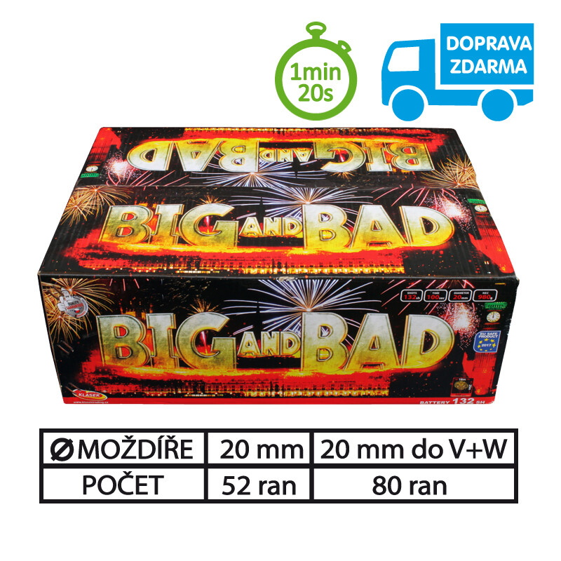 SLOŽENÝ OHŇOSTROJ BIG AND BAD 132 RAN 20 mm