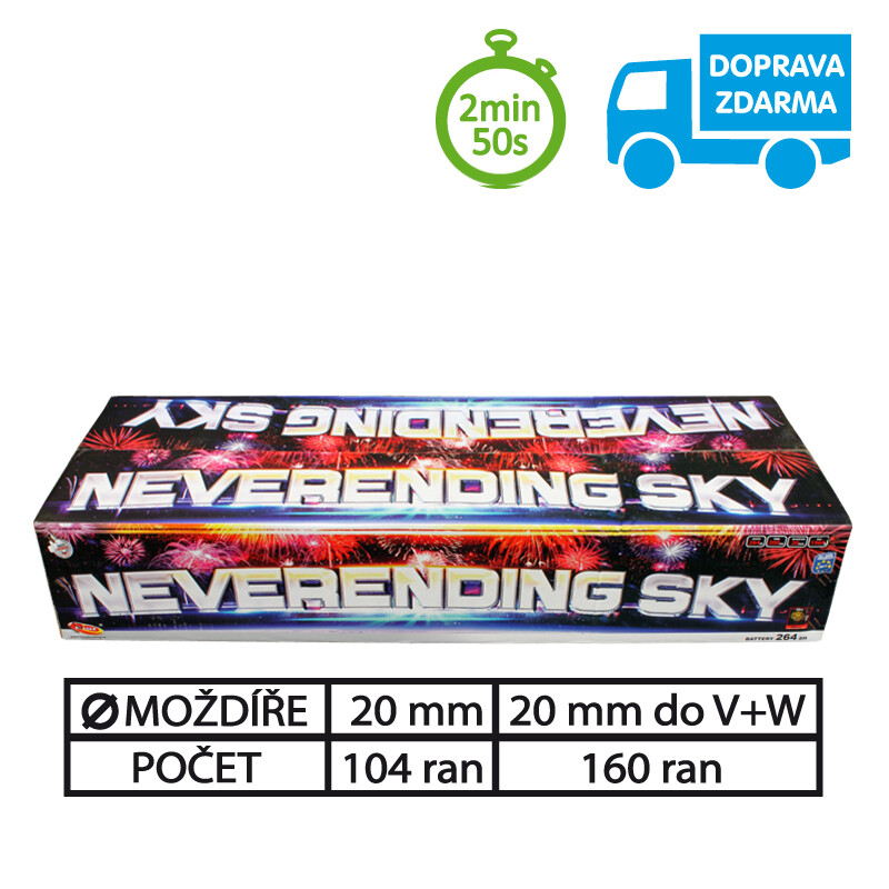 SLOŽENÝ OHŇOSTROJ NEVERENDING SKY 264 RAN 20 mm