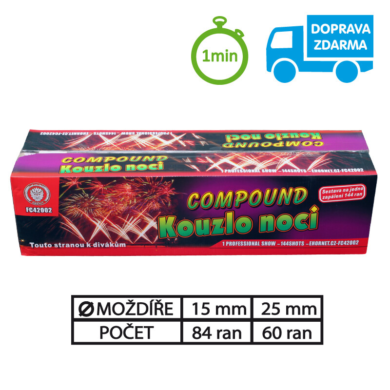 SLOŽENÝ OHŇOSTROJ 144 RAN 15+25 mm