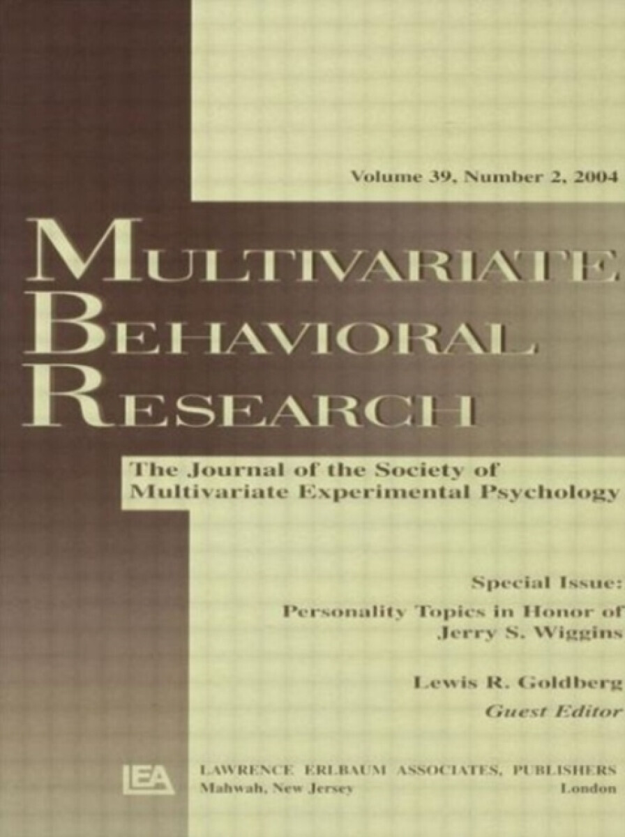 Personality Topics in Honor of Jerry S. Wiggins