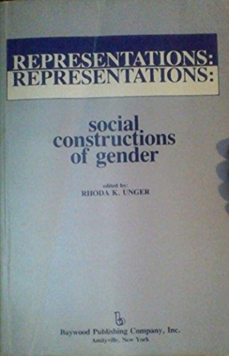 Representations - Rhoda Unger