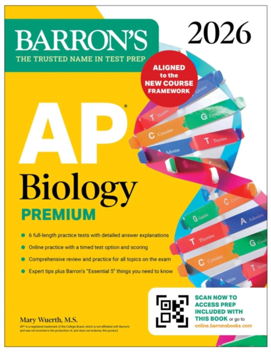 AP Biology Premium, 2026: Prep Book with 6 Practice Tests + Comprehensive Review + Online Practice - Mary Wuerth