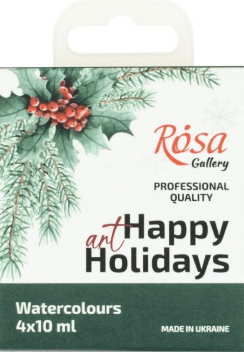 Sada akvarelových barev Rosa 4x10ml Vánoční edice 3