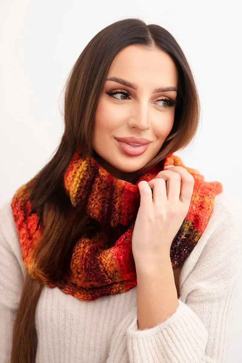 Dámská zimní šála z vlny KN21 červená