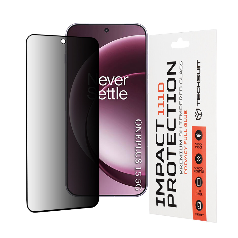 Techsuit - 111D Privacy Full Glue - OnePlus 15 - černá