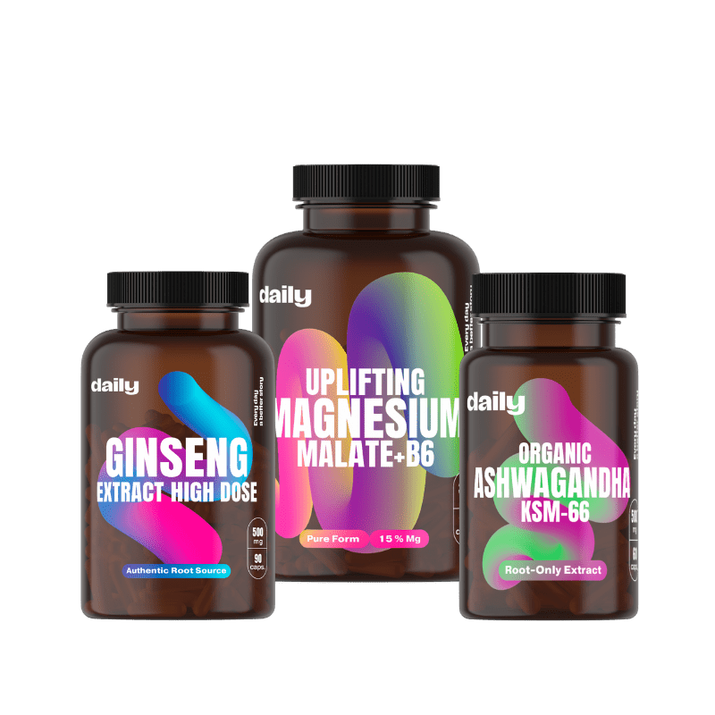 DAILY 2+1 - Mg Malát + Ashwagandha + Ginseng 90 kapslí
