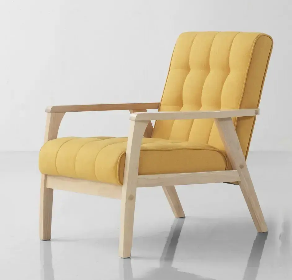 Casarredo Křeslo PETRA žlutá/bílá lazura