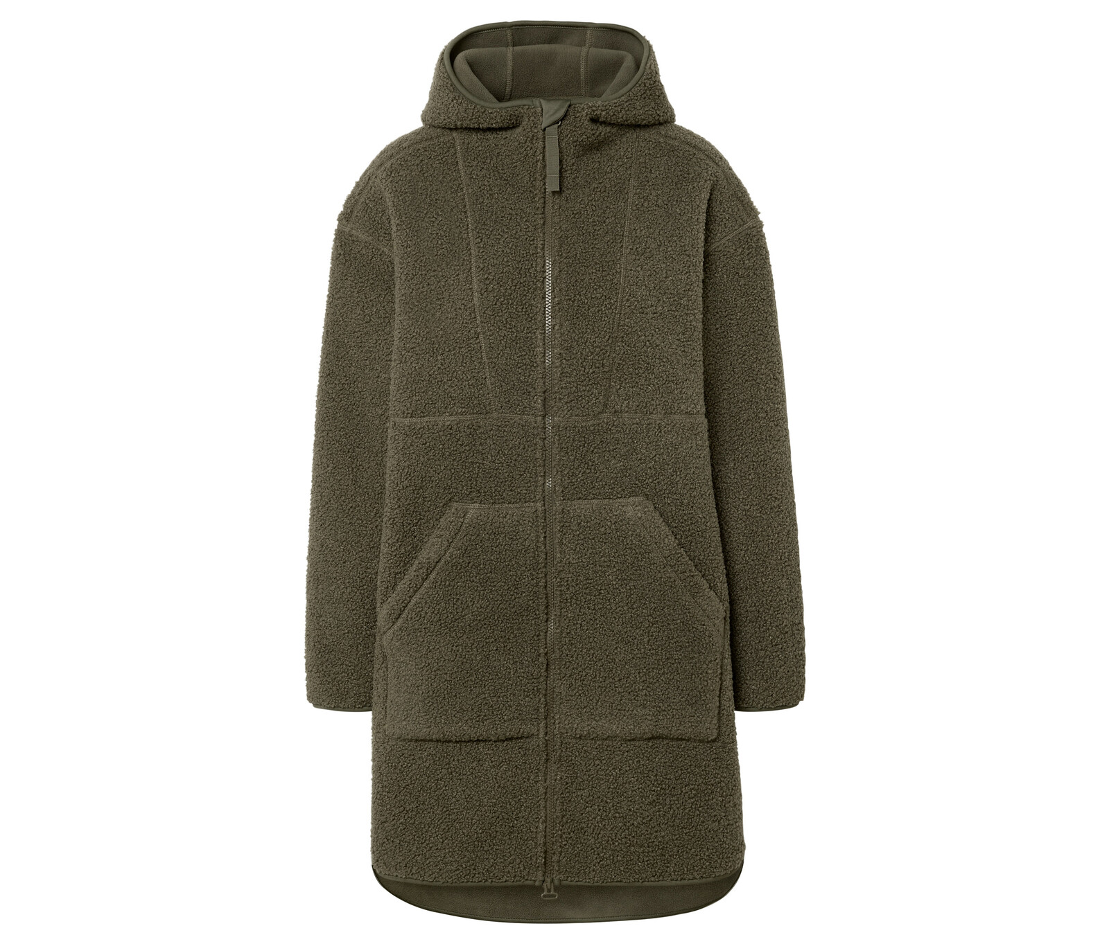 Tchibo - Plyšový kabát oversized - pro ženy - vel. XXL 52/54 - barva: zelená