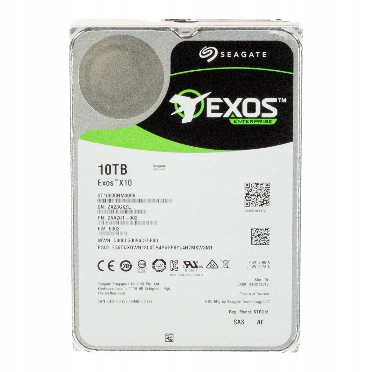 Seagate Exos X10 10TB 7.2K 256MB SAS-3 3.5'' ST10000NM0096