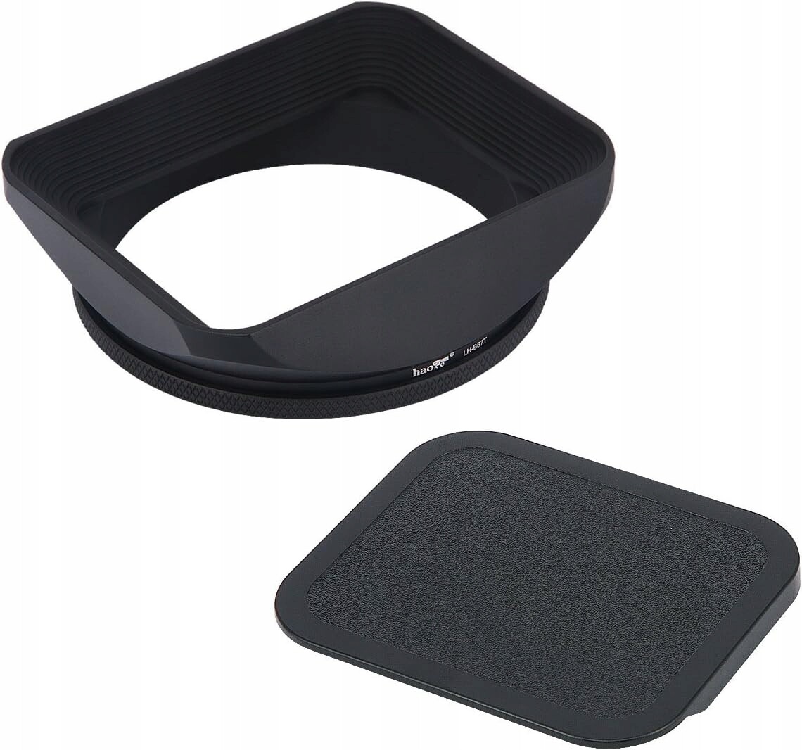 Kovová sluneční clona pro objektiv, černá, 67 mm, s krytem