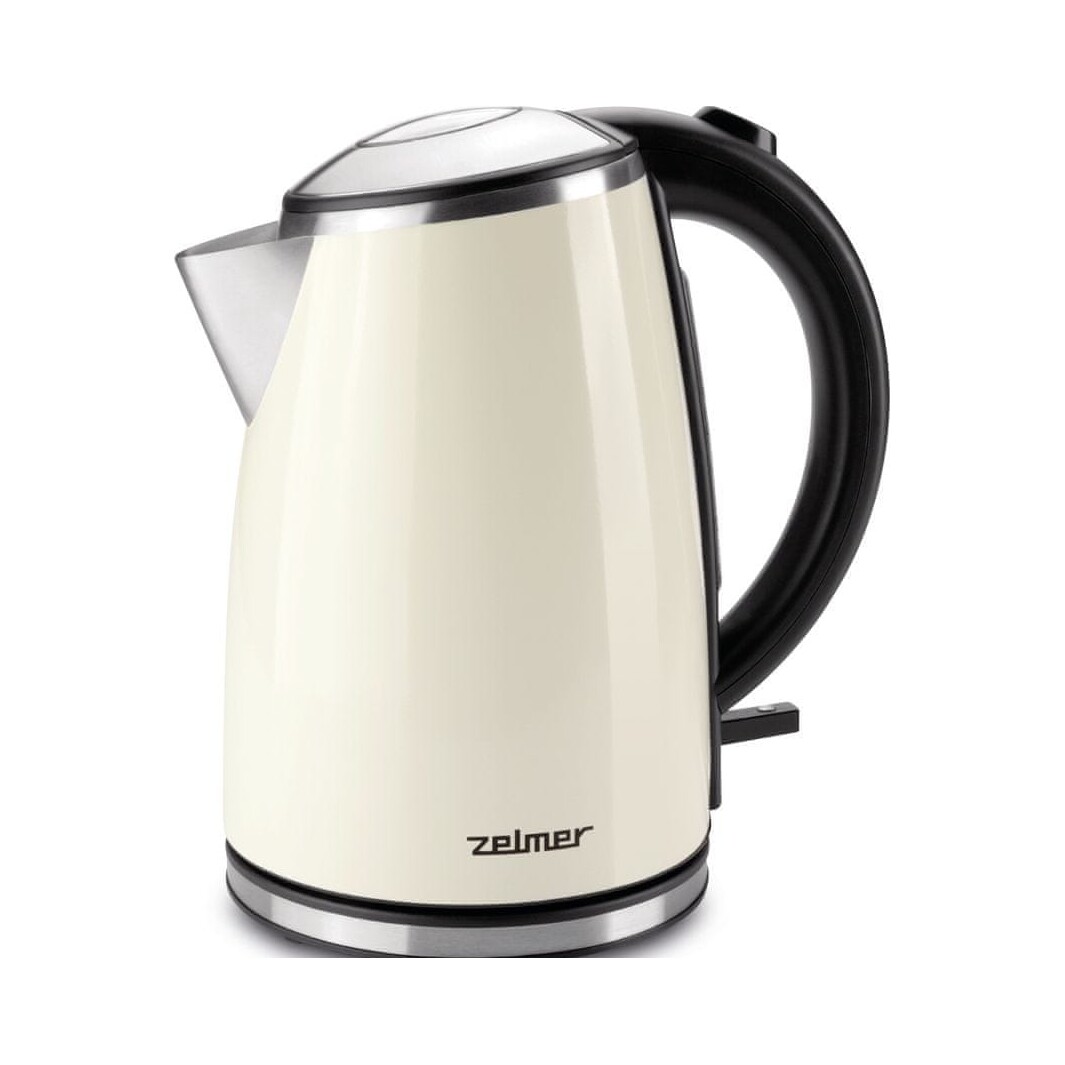 Elektrická varná konvice Zelmer ZCK1274E 2200 W 1,7 l béžová/hnědá ocel/krém