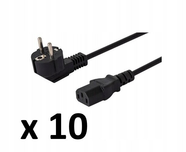 10x Napájecí kabel Počítač Pc Monitor Tiskárna Ups 5,0 m 3 žil Kepler