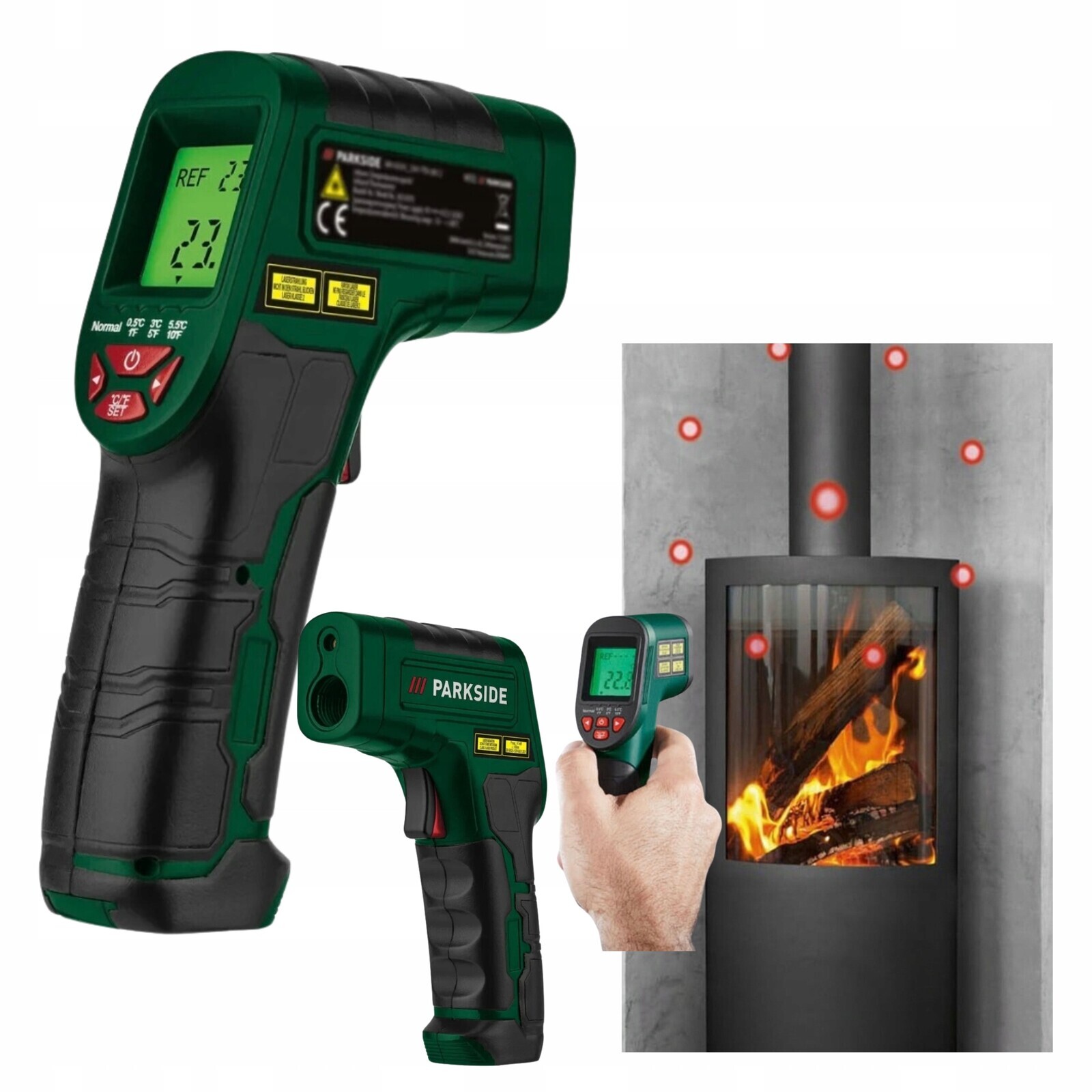 Parkside Pyrometr Laserový Bezdotykový Infračervený Teploměr