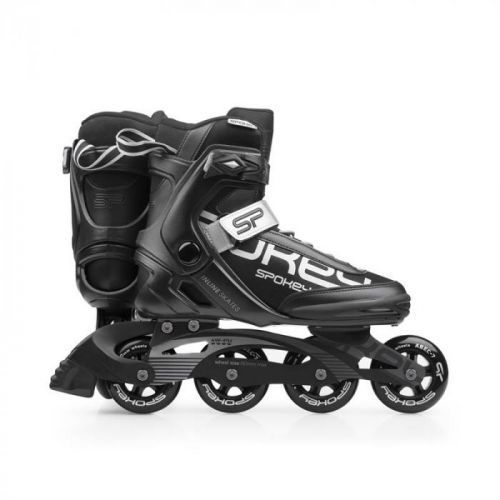 Spokey KHAN Kolečkové brusle, černo-bílé, ABEC7 Carbon, vel. 31-42 31-34