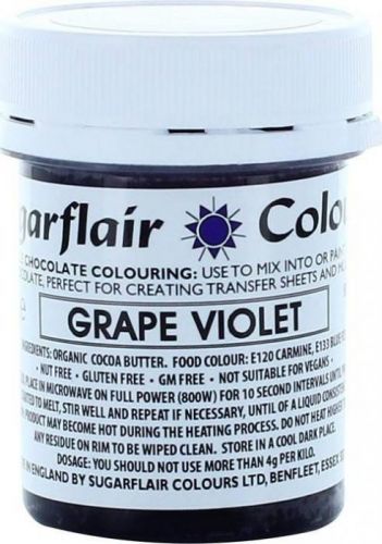 Barva do čokolády na bázi kakaového másla Sugarflair Grape Violet (35 g)