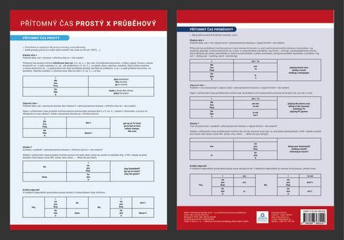 Přehledová tabulka - Angličtina přítomný čas prostý x průběhový