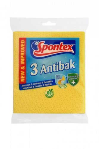 Spontex Antibak Houbová utěrka x3