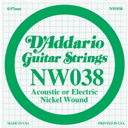 D'Addario XL Nickel Wound - Jednotlivá struna - .038