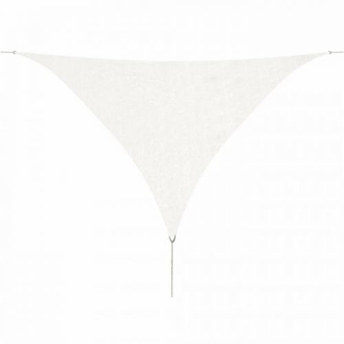 Plachta proti slunci z HDPE trojúhelníková 5 x 5 x 5 m Bílá