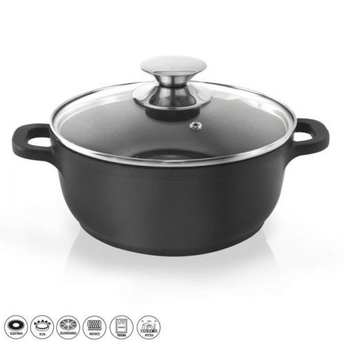 Hrnec GRANDE pr. 24 cm skleněná poklice ORION