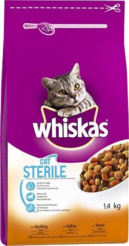 WHISKAS suché STERILE kuřecí