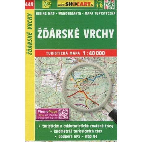 SHOCart 449 Žďárské vrchy 1:40 000 turistická mapa