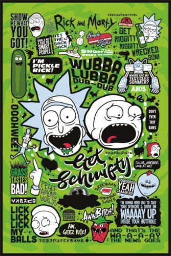 Posters Plakát, Obraz - Rick and Morty - Quotes, (61 x 91,5 cm)