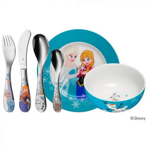 WMF Dětské nádobí Frozen - Ledové království, dětská jídelní sada Disney 6 ks, s příborem