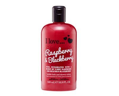 I Love Raspberry & Blackberry koupelový a sprchový krém s vůní malin a ostružin 500 ml