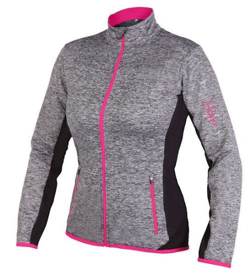 dámský dres Etape LISSA, šedá melír/růžová - vel. S