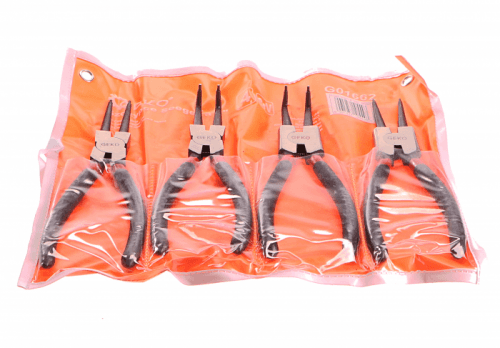 Kleště seeger sada 4ks, přímé a zahnuté, 200mm, GEKO