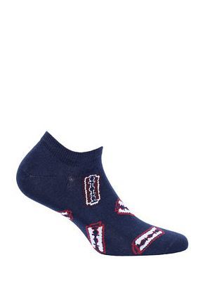 Pánské kotníkové ponožky Wola Perfect Man Casual W91.N01 - 39-41 - navy/odstín tmavé modré