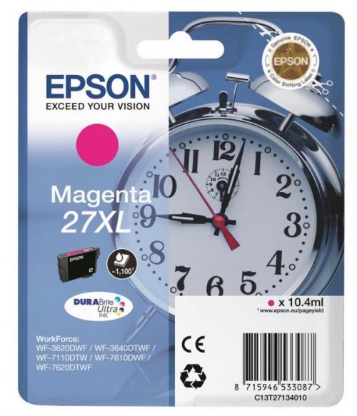EPSON Ink čer Singlepack Magenta 27XL DURABrite Ultra Ink - WorkForce-3620