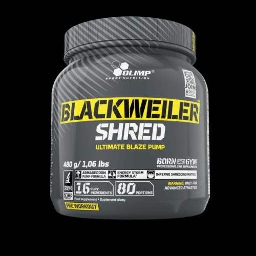 OLIMP BLACKWEILER SHRED, předtréninková směs, EXOTIC ORANGE, 480g