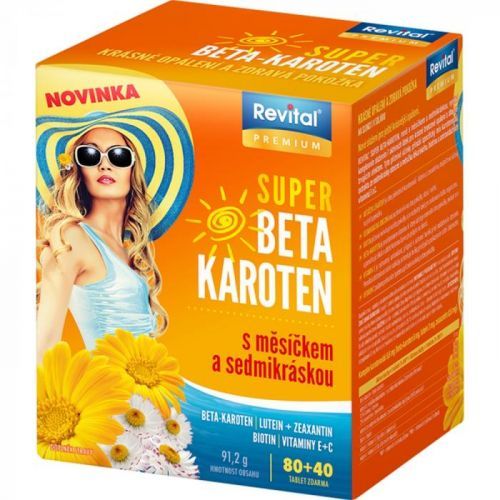 REVITAL Super Beta-karoten s měsíčkem a sedmikráskou 80+40 tablet