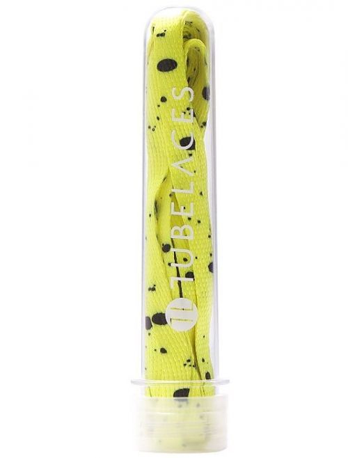 tkaničky TUBELACES - White Flat Splatter Pack yellow (4873) velikost: 130