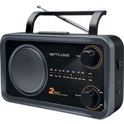 FM přenosné rádio Muse M-06 DS, AUX, černá