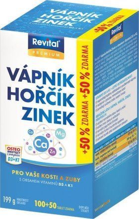 Revital Vápník+hořčík+zinek+vit.D3+K1 tbl.100+50