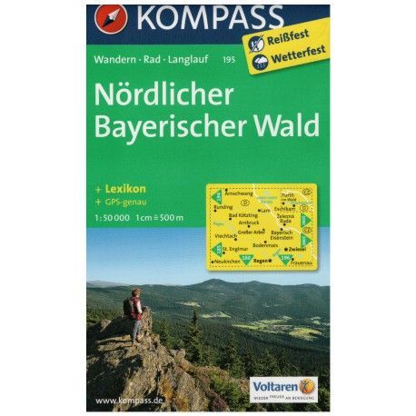 Kompass 195 Nördlicher Bayerischer Wald 1:50 000 turistická mapa