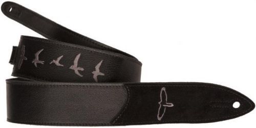 PRS Premium Leather Strap Black Birds
