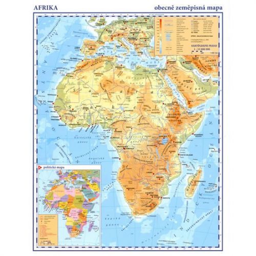 Afrika - příruční obecně zeměpisná mapa A3/1:33 mil.
					 - neuveden