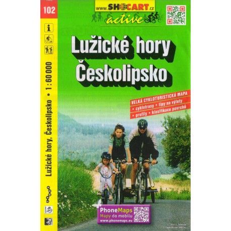 SHOCart 102 Lužické hory, Českolipsko 1:60 000 cykloturistická mapa