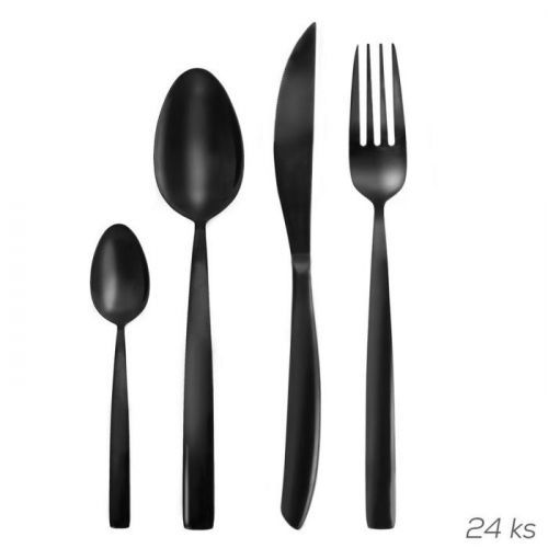 Příbory nerez 24 ks BLACK LUXURE ORION