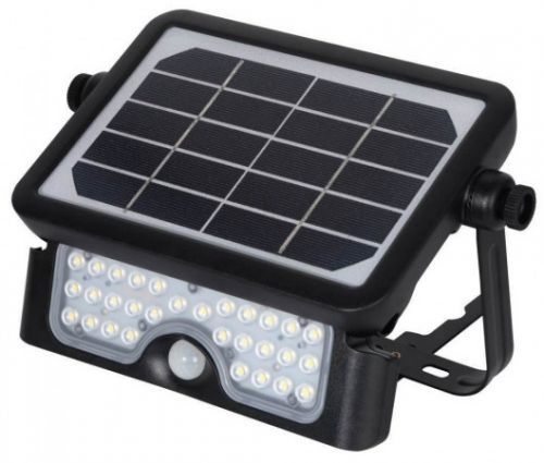 IMMAX venkovní solární LED osvětlení CROAKER s čidlem/ 5W/ 500lm/ IP65/ 217,4x149,3x33,7mm/ černé