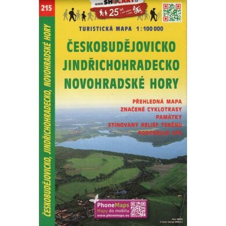 SHOCart 215 Českobudějovicko Jindřichohradecko, Novohradské hory 1:100 000 turistická mapa