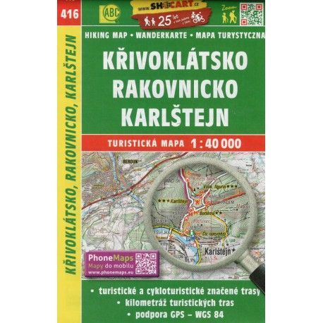 SHOCart 416 Křivoklátsko, Rakovnicko, Karlštejn 1:40 000 turistická mapa