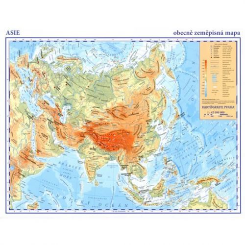 Asie - příruční obecně zeměpisná A3/1:42 mil.
					 - neuveden